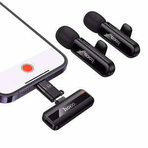 Langaton mikrofonisetti Hoco L20A, USB-C/Lightning, musta
