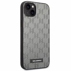 Karl Lagerfeld KLHCP14MSAKLHPG iPhone 14 Plus 6.7 "kovakotelo harmaa / harmaa Saffiano Mono Metal Logo metallia