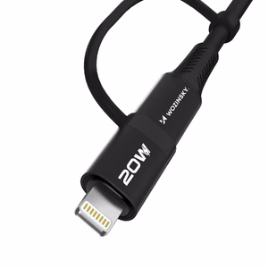 Wozinsky WNBAA 4in1 kaapeli 2x USB-C 1x USB-A 1x Lightning 60W 1 m - musta