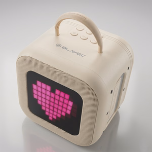 Blavec kannettava Bluetooth-kaiutin WS-09 Karaoke Fun - 10W 2 mikrofonilla ja näytöllä (WS09-2MBE) beige