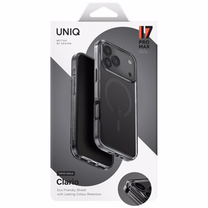 Uniq Clario Magclick lataussuojakuori iPhone 17 Pro Max -puhelimelle - musta