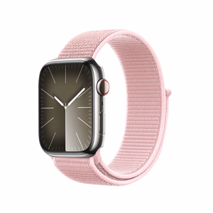 Crong Nylon -nailoninen urheiluranneke Apple Watch 38/40/41/42 mm:lle, puuteriroosa