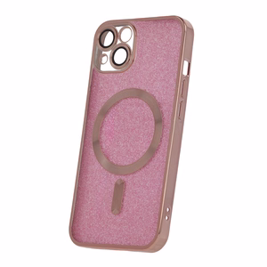 Kiiltävä kromattu Mag-kuori iPhone 13 6,1" pinkki