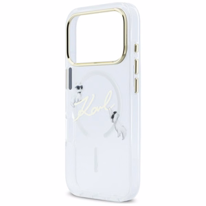 Karl Lagerfeld IML Choupettes Karl Script Logo MagSafe Suojakuori iPhone 17 Pro:lle - Läpinäkyvä