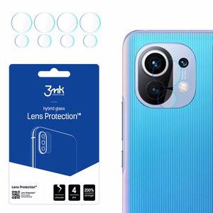 3MK Flexible Glass Lens Hybridilasi Xiaomi Mi 11 Mi 11 5G kameralle 4 kpl