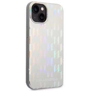 Karl Lagerfeld KLHCP14MLGMMSV3 iPhone 14 Plus 6.7 "kovakotelo hopea / hopea Monogrammi Iriseva hopea