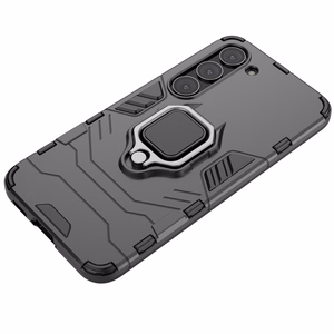 Ring Armor case for Samsung Galaxy S23 armored cover magnetic holder ring black