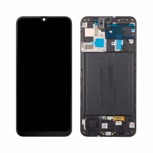 LCD-näyttö Samsung A505 A50 kosketusnäytöllä ja kehyksellä alkuperäinen Musta (huoltopakkaus)