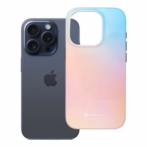 Suojakuori iPhone 15 PRO:lle Forcell F-Protect Mirage MagSafe-yhteensopiva Military Drop-Test vaaleanpunainen sininen