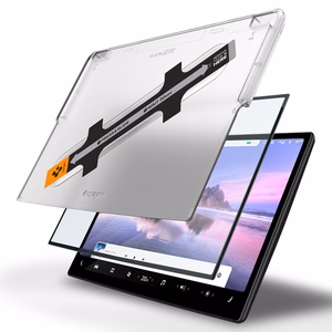 Spigen Glas.tR EZ Fit Karkaistu lasi Tesla Model X 2022 / Model S 2021:lle - musta