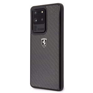 Ferrari Carbon Heritage Suojakuori Samsung Galaxy S20 Ultralle - musta