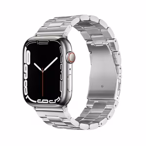 Hihna Apple Watch:lle Forcell F-Design FA10 terässolki 38 / 40 / 41 mm hopeinen