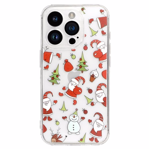 TEL PROTECT Joulu läpinäkyvä Suojakuori iPhone 16 Pro Max:lle Design 1