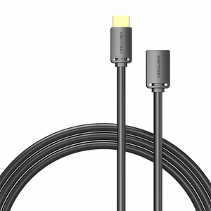 HDMI 2.0 uros - HDMI 2.0 naaras jatkojohto Vention AHCBD 0.5m, 4K 60Hz, (musta)
