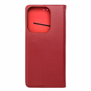 SMART PRO Book nahkainen suojakuori Xiaomi Redmi 15C:lle (173,16 x 81,07 x 8,2) viininpunainen