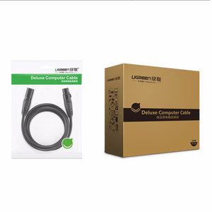 Ugreen AV130 66717 audiokaapeli XLR (naaras) - XLR (uros) mikrofonille/vahvistimelle 2m - musta