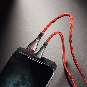 Borofone Highway BU23 USB-A–Lightning -kaapeli, 1.2 m, musta ja punainen