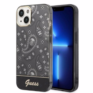 Guess Bandana Paisley Suojakuori iPhone 14 / 15 / 13 6.1":lle - Musta
