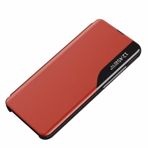 Eco Leather View Case tyylikäs tapaus, jossa on kääntyvä kansi ja jalusta-toiminto Xiaomi Redmi Note 11 Pro+ 5G (Kiina) / 11 Pro 5G (Kiina) / Mi11i HyperCharge / Poco X4 NFC 5G punainen