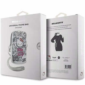 Hello Kitty laukku, valkoinen Graffiti Kitty Head