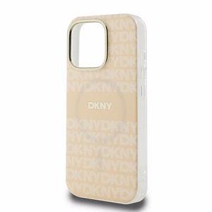 DKNY Repeat Texture Pattern Stripe iPhone 16 Pro Max:lle Suojakuori - Vaaleanpunainen
