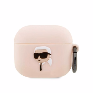 Karl Lagerfeld KLA3RUNIKP AirPods 3 cover pink/pink Silicone Karl Head 3D