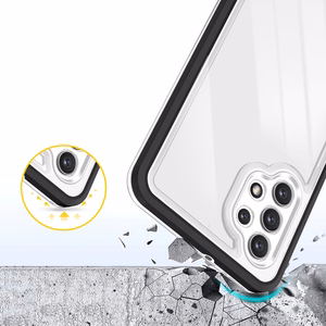 Kirkas 3in1 Asia Samsung Galaxy A32 5G Frame Gel Cover Musta