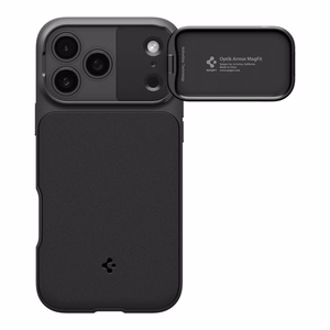 Spigen Optik Armor MagSafe Suojakuori iPhone 17 Pro Max:lle - musta