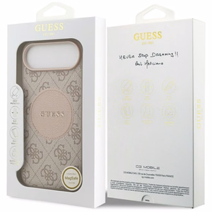 Guess 4G Circle Classic Logo MagSafe Suojakuori iPhone Airille - vaaleanpunainen