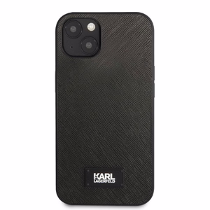 Karl Lagerfeld KLHCP13MSFMP2K iPhone 13 6.1" kovakotelo musta/musta Saffiano Plaque
