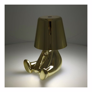 Pöytälamppu yöpöydälle GOLD MAN Art Deco istuva (versio 5) MLTL