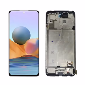 LCD Display Compatible With Xiaomi Redmi Note 10 Pro Black with Frame HQ