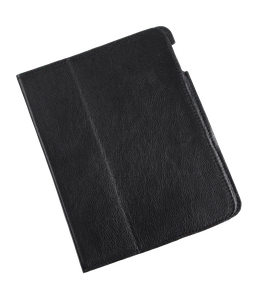 Aidosta nahasta valmistettu Apple iPad 2 -suojakotelo, musta