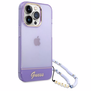 Guess GUHCP14XHGCOHU iPhone 14 Pro Max 6.7" purple/purple hardcase Translucent Pearl Strap