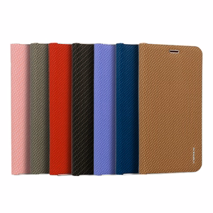 Vennus Book CARBON Case with frame for Iphone 11 Pro black