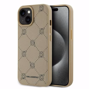 Karl Lagerfeld MagSafe Karl Head Suojakuori iPhone 15:lle - Beige