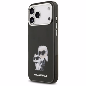 Karl Lagerfeld IML Aquarelle Karl & Choupette & Logo MagSafe Suojakuori iPhone 17 Pro:lle - musta