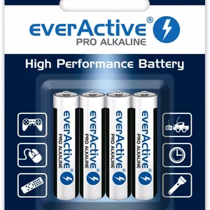 Alkaliparistot AAA / LR03 everActive Pro - 4 kpl (läpipainopakkaus)