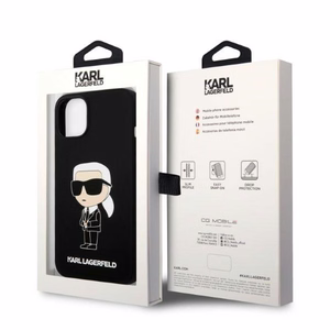 Karl Lagerfeld Silicone Ikonik suojakuori iPhone 14 Plus:lle - musta