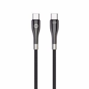 Forever Sleek kaapeli USB-C - USB-C 2,0 m 60W musta