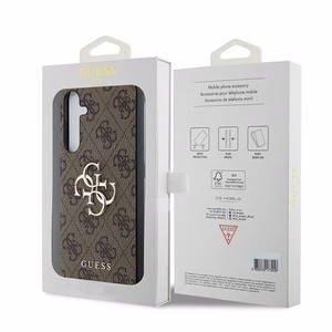 Guess 4G Big Metal Logo Suojakuori Samsung Galaxy A35:lle - ruskea