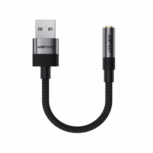 Acefast J13 USB-A to 3.5mm mini jack adapter - black