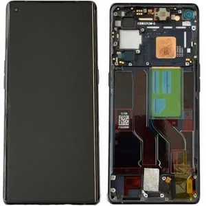 LCD-näyttö Oppo Reno5 Pro 5G kosketusnäytöllä ja kehyksellä musta alkuperäinen (käytetty, luokka C)