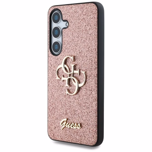 GUESS Suojakuori Samsung S25:lle GUHCS25SHG4SGP (Fixed Glitter Big 4G) Vaaleanpunainen