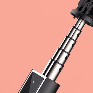 Selfie Stick MINI - irrotettavalla Bluetooth-kaukosäätimellä ja jalustalla - P40L - musta