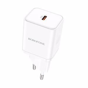 Borofone Wall charger BN6 Field - Type C - QC 3.0 PD 20W white