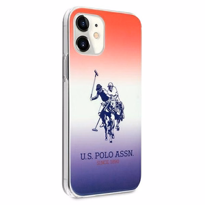 US Polo Assn. Gradient Pattern Collection suojakuori laitteelle iPhone 12 mini, punainen / sininen