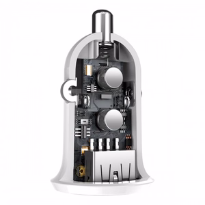 Baseus Grain Pro autolaturi 2x USB 4,8A (valkoinen)