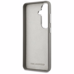 Karl Lagerfeld Suojakuori Saffiano Double Heads Metal Samsung Galaxy S26:lle hopeinen
