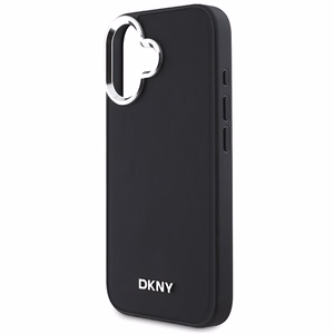 DKNY Plain Hopeinen Logo MagSafe iPhone 16:lle Suojakuori - Musta